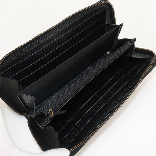 GUCCI 428736 Long Wallet GG Marmont Zip around wallet leather black unisex
