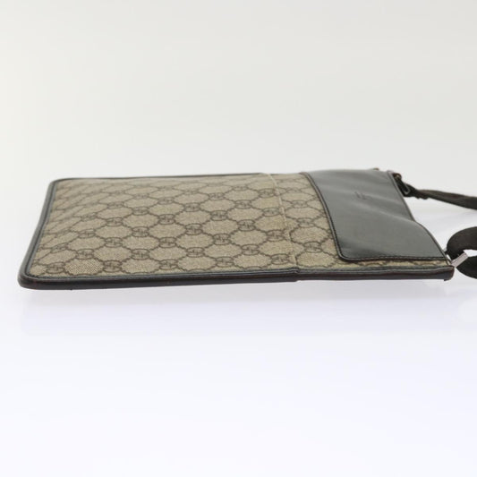 GUCCI GG Canvas Shoulder Bag PVC Leather Beige 27639 yk7766