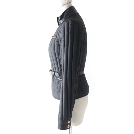 GUCCI Down jacket Outer: 100% polyester, Part: Leather, Lining: 100% polyamide (nylon), Filling: 90% down, Filling: 10% feather black Women 38 Used