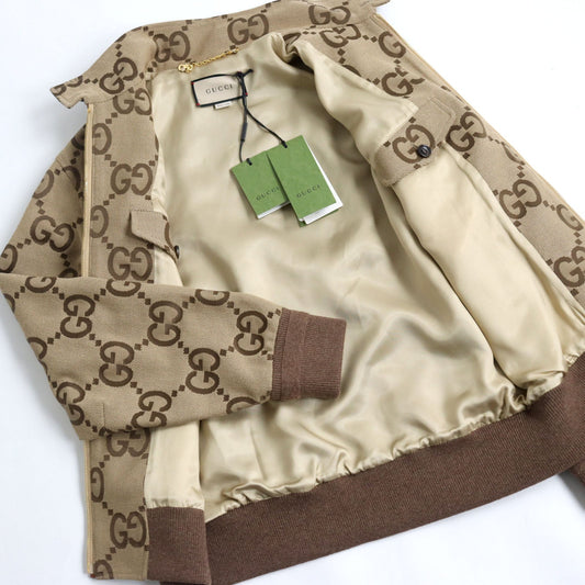 GUCCI Blouson 680812 cotton Beige brown 44