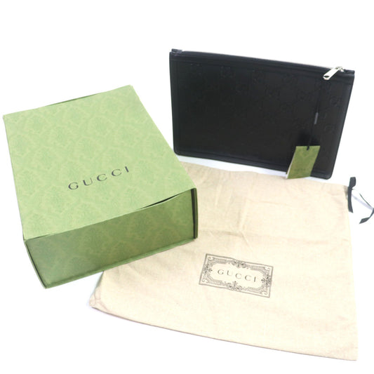 GUCCI Clutch bag 646449 Main: Leather black mens Used
