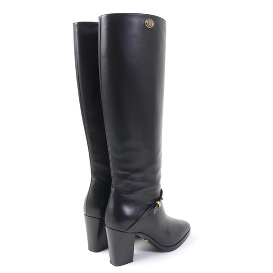 GUCCI Knee-high boots 596855 Main: Leather black Women 35 Used