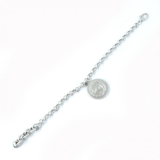 GUCCI bracelet 433499 AG925 Silver Interlocking G BEE Coin 18