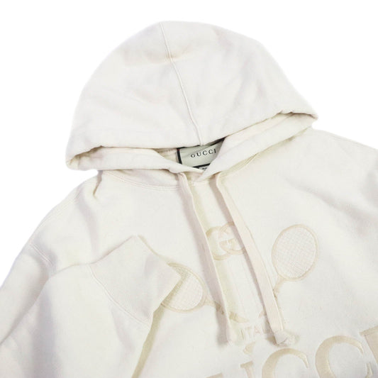 GUCCI Hoodie 560502 cotton Ivory TENNIS S