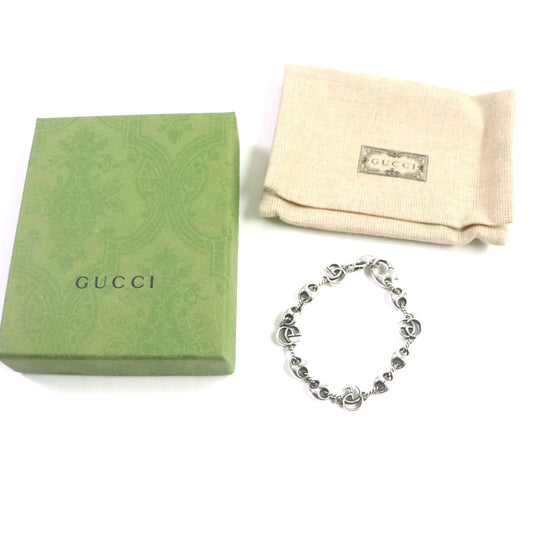 GUCCI bracelet 627118 AG925 Silver Double G Thread Pig Nose