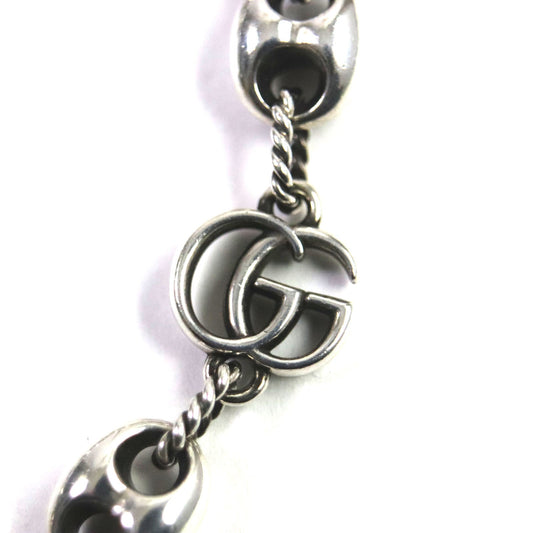 GUCCI bracelet 627118 AG925 Silver Double G Thread Pig Nose