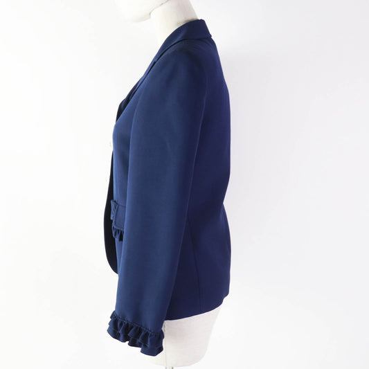 GUCCI 432417 Outer: 51% wool, Outer: 49% silk, Lining: 71% acetate, Lining: 29% silk, Sleeve lining: 100% rayon Navy Women 38 Used