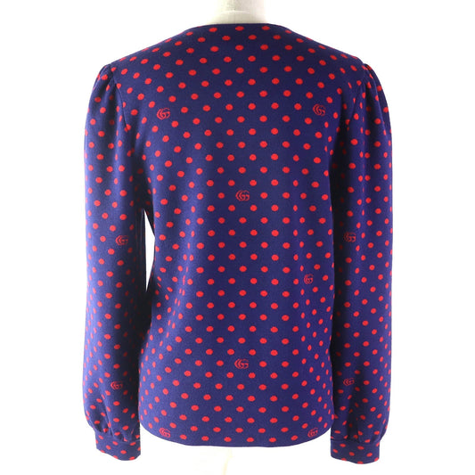 GUCCI cardigan 623609 wool Navy red S