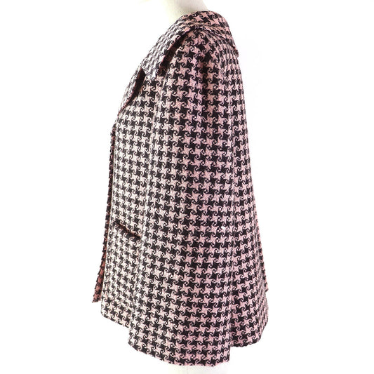 GUCCI 674323 ZAHXM Outer: 90% wool, Outer: 10% nylon, Lining: 100% silk Pink black Women 36 Used