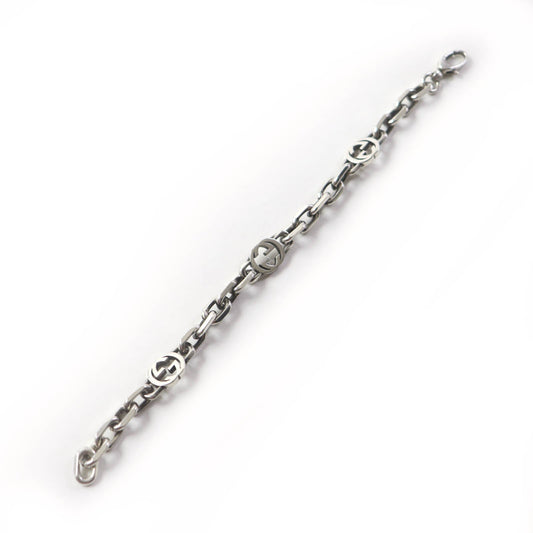 GUCCI bracelet 620798 AG925 Silver Interlocking Silver bracelet 16