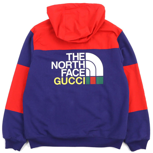 GUCCI Hoodie 671462 cotton Blue red M