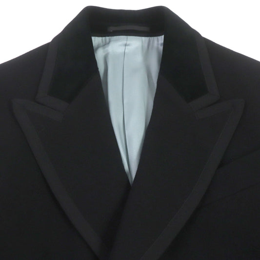 GUCCI Chester coat 488545 Outer: 100% wool, Lining: 100% rayon, Sleeve lining: 100% cupra, Embroidery: 100% metal fiber black DIY mens 46 Used