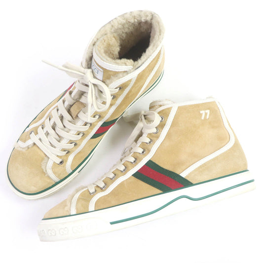 GUCCI High cut sneakers suede beige GUCCI TENNIS 1977 8