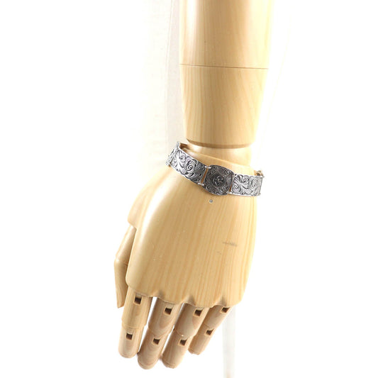 GUCCI bracelet AG925 Silver Arabesque 17
