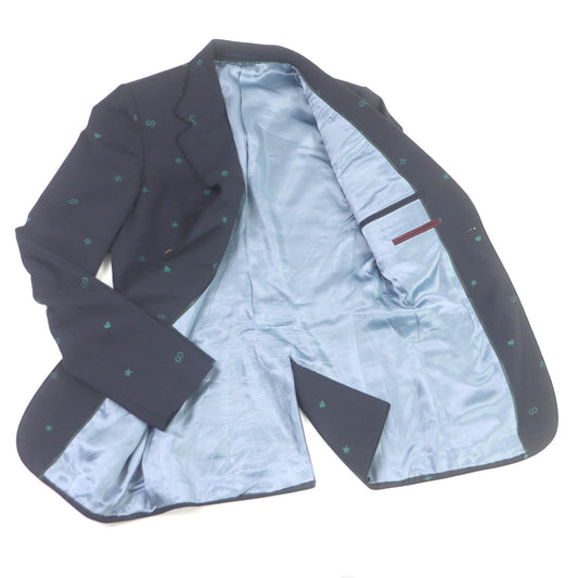 GUCCI 581688 Outer: 100% wool, Lining: 100% cupra, Part: 100% cupra Navy mens 44 Used