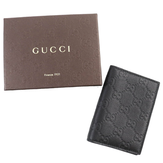 GUCCI Card Case 146230 leather black