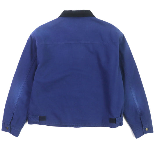 GUCCI Blouson 709636 XDB39 cotton blue-black Padded jacket Corduroy collar, GG check pattern on the back 48