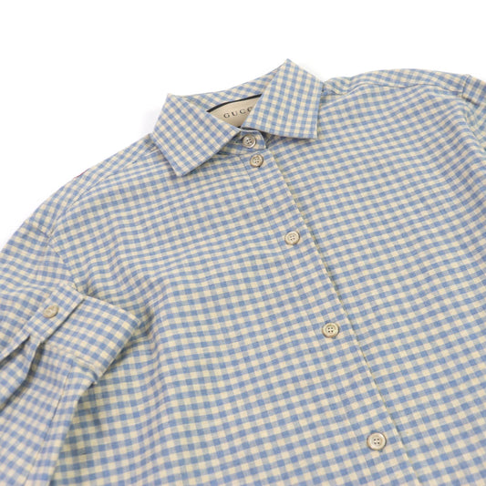 GUCCI Long sleeve shirt 734889 cotton blue 42