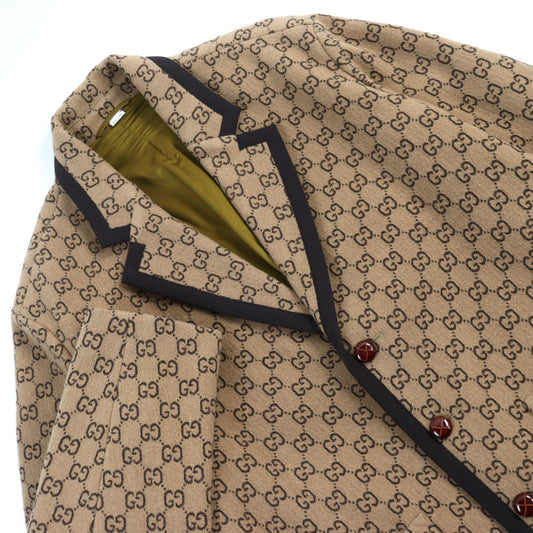 GUCCI Chester coat 598710 wool Beige All-over Pattern 50