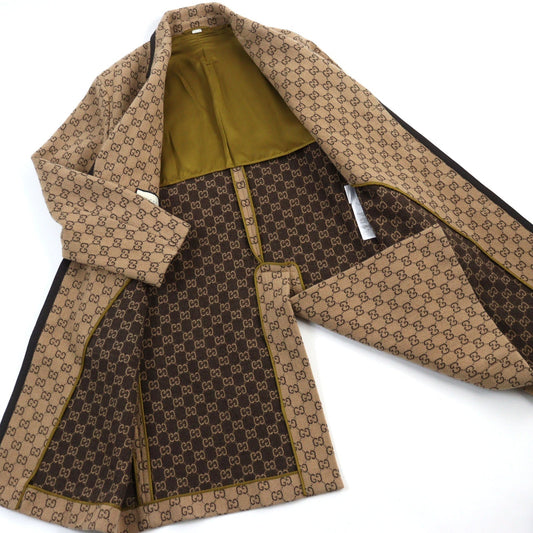 GUCCI Chester coat 598710 wool Beige All-over Pattern 50