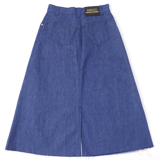 GUCCI Long skirt 665859 cotton Indigo 40