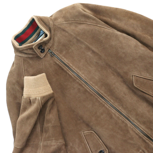 GUCCI Blouson 573544 Goat leather Brown 46