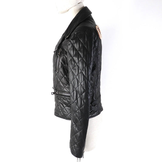 GUCCI Jacket 502674 Lamb leather black 36