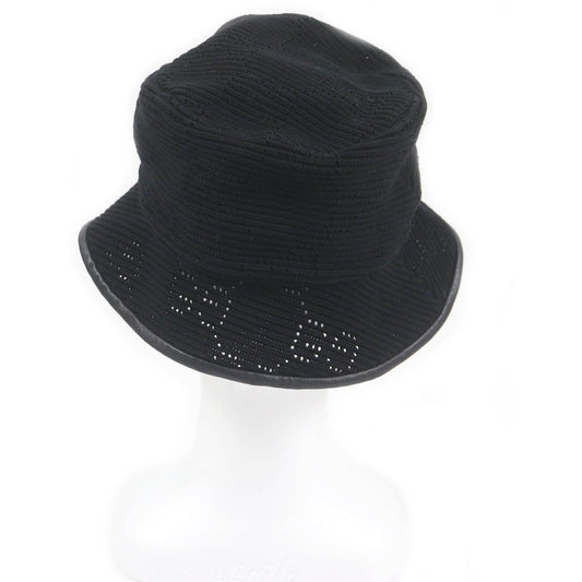 GUCCI hat 656573 Main: 100% cotton, some parts: leather black mens M Used