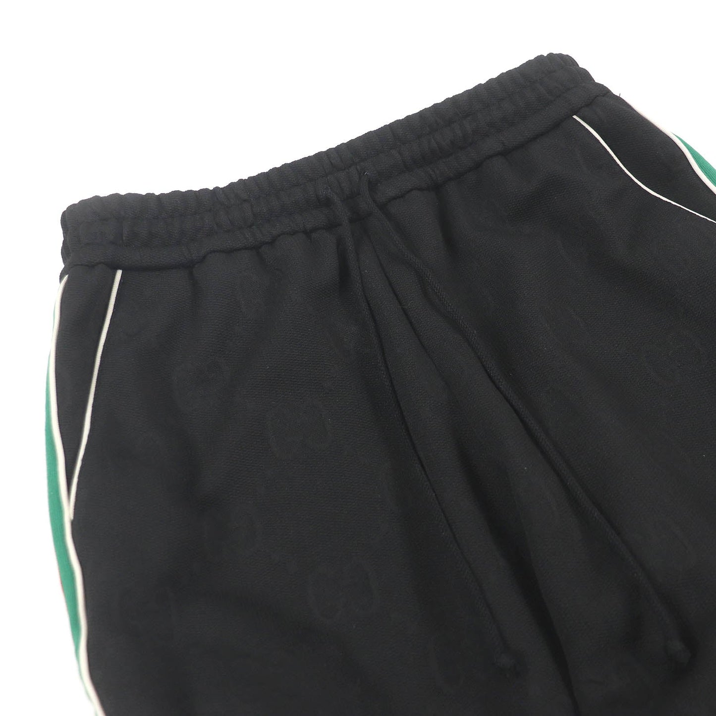 GUCCI Pants 663569 Main: 100% polyester, some parts: 55% polyester, some parts: 45% cotton black GG jersey jacquard jogging pants mens M Used