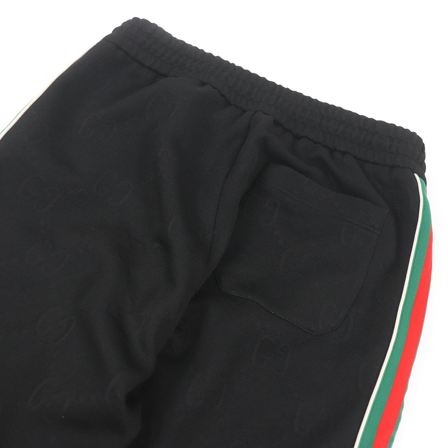GUCCI Pants 663569 Main: 100% polyester, some parts: 55% polyester, some parts: 45% cotton black GG jersey jacquard jogging pants mens M Used