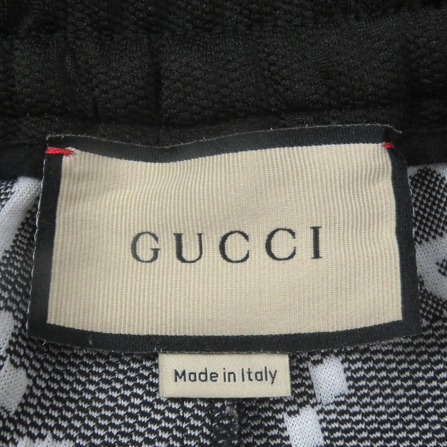 GUCCI Pants 663569 Main: 100% polyester, some parts: 55% polyester, some parts: 45% cotton black GG jersey jacquard jogging pants mens M Used