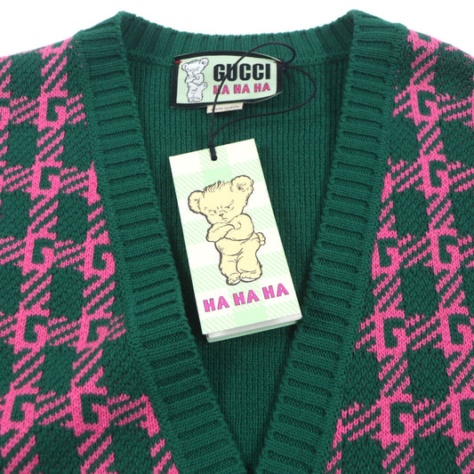 GUCCI Best 711573 Main: 71% wool, Main: 29% cotton, Outer: 100% wool Green pink HA HA HA mens M Used