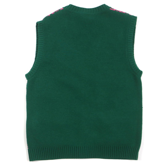GUCCI Best 711573 Main: 71% wool, Main: 29% cotton, Outer: 100% wool Green pink HA HA HA mens M Used