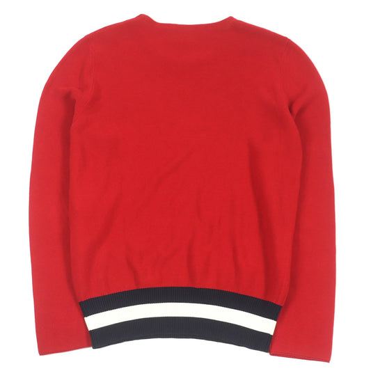 GUCCI knit 496449 Main: 100% cotton, some metal fibers, some polyester, some rayon Red mens L Used