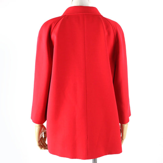 GUCCI Jacket 619359 Main: 54% silk, Main: 46% wool, Part: 100% polyester, Lining: 100% rayon Red Women 40 Used
