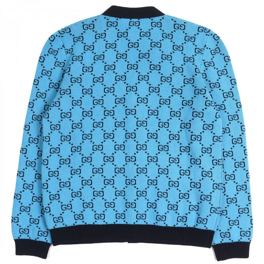 GUCCI cardigan 661156 wool blue-black L