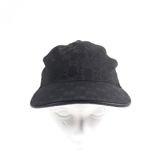 GUCCI cap 200035 polyester Black type All-over pattern M