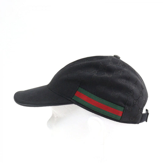 GUCCI cap 200035 polyester Black type All-over pattern M