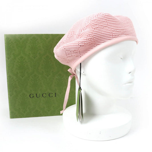 GUCCI beret 656574 cotton pink M