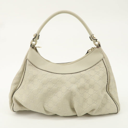 GUCCI Abbey Leather Shoulder Bag Ivory 189833