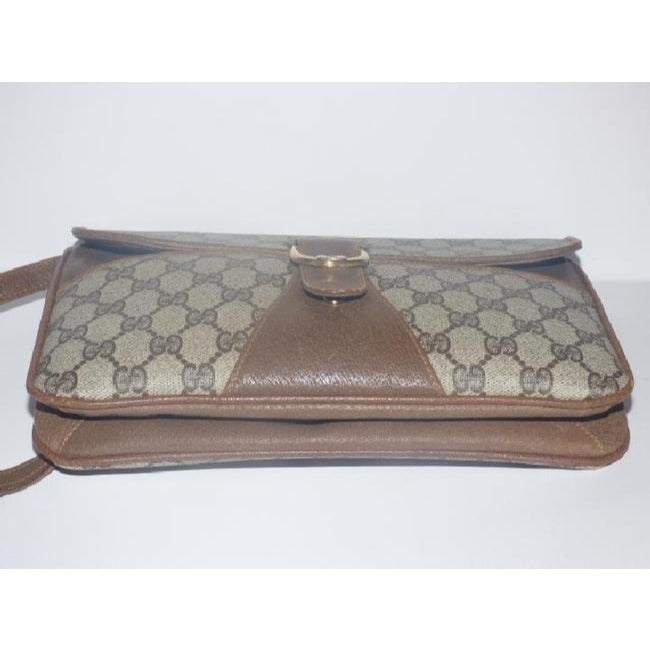 Gucci Horsebit Clutch Guccissima Print Two Way Style Brown Gg Leather Shoulder Bag
