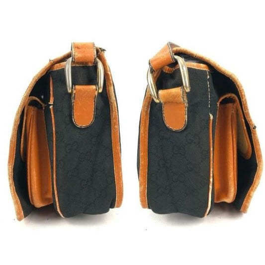 Gucci Black Guccissima Print 1955 Horse-bit Messenger