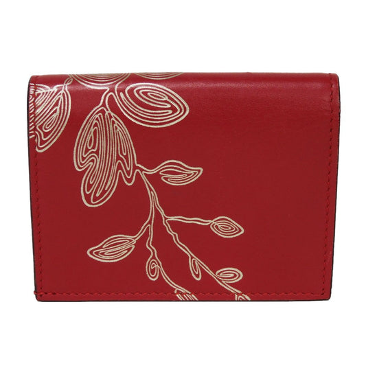 GUCCI Bifold Wallet 465859 CWD9N 9863 Smooth Calfskin Leather Hibiscus thread logo Chinese Ear Compact Wallet Women Used