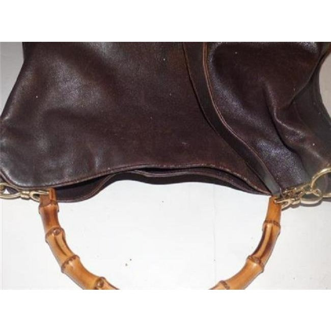 Gucci Vintage Two Way Brown Leather Hobo Bag