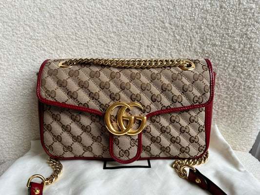 Gucci GG Beige Marmont Small Shoulder Bag (RRP £1,570)