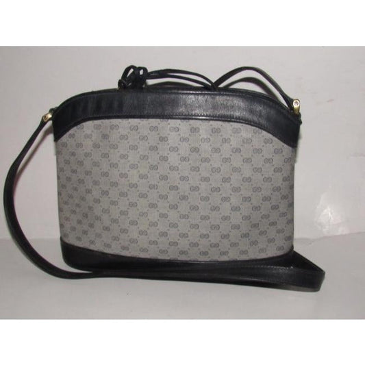 Gucci Blue Micro G Print Leather Bucket Bag Satchel