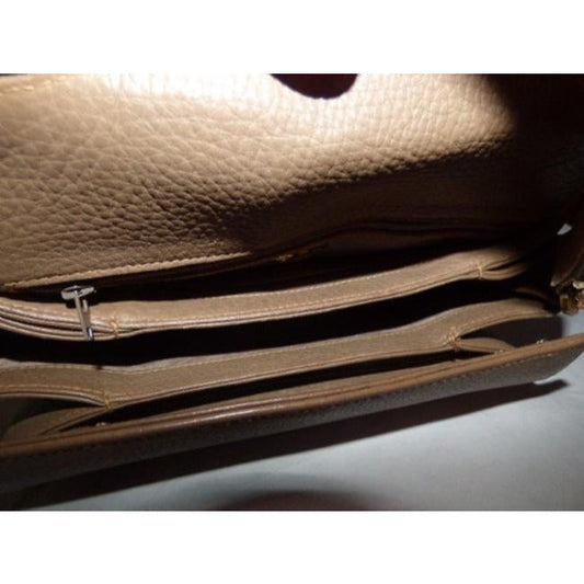 Gucci Daily Top Handle W Bamboo Clasp Brown Leather Shoulder Bag