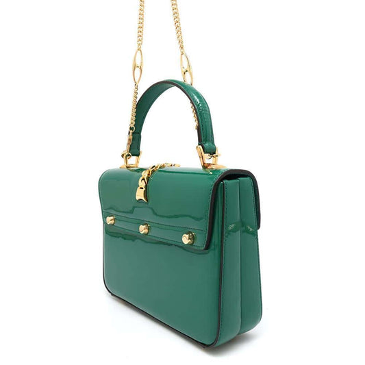 GUCCI 1969 Sylvie Green589479 Patent Leather