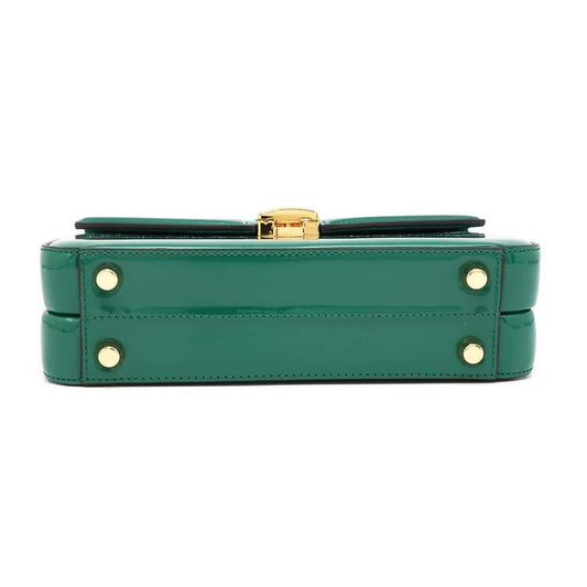GUCCI 1969 Sylvie Green589479 Patent Leather
