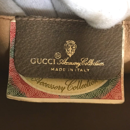 GUCCI Clutch bag 89 01 030 canvas beige business bag GG Old Gucci Shelly